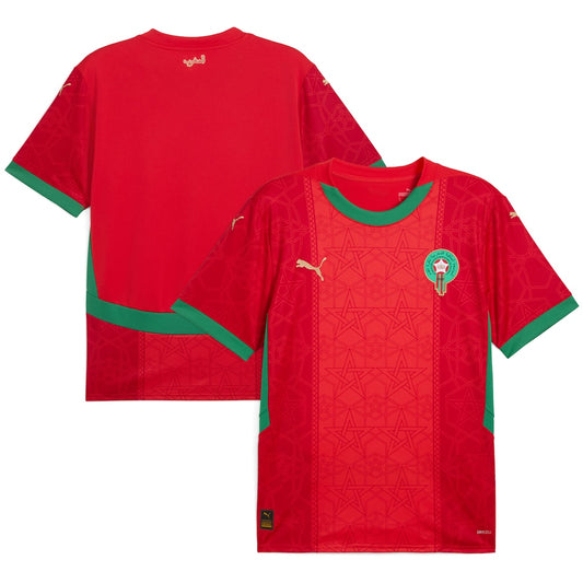 Maillot Maroc 2024/2025 Domicile – Officiel Puma | Rouge & Vert